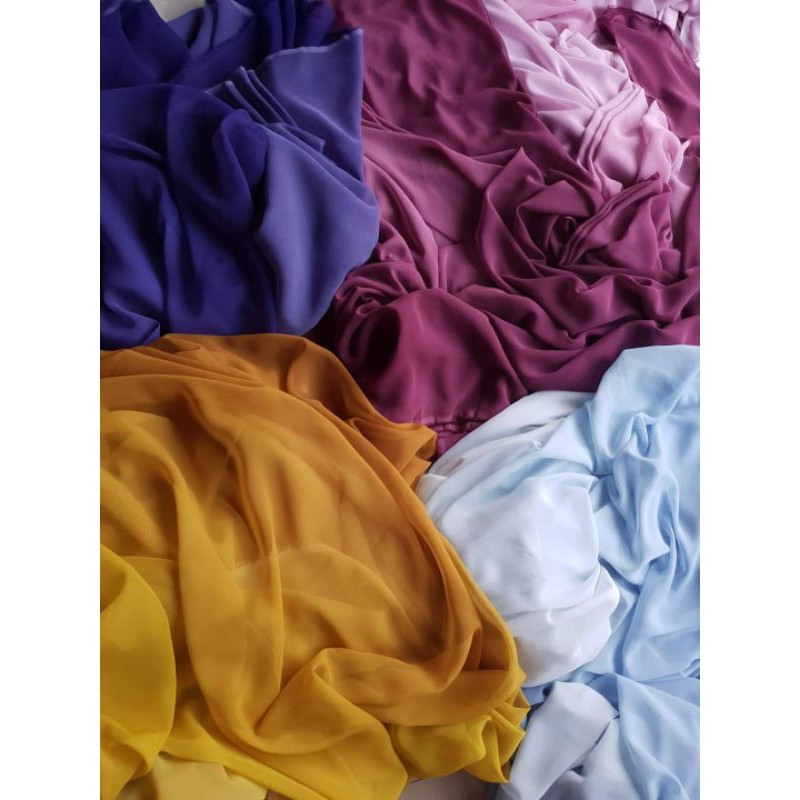 Vải voan loang màu