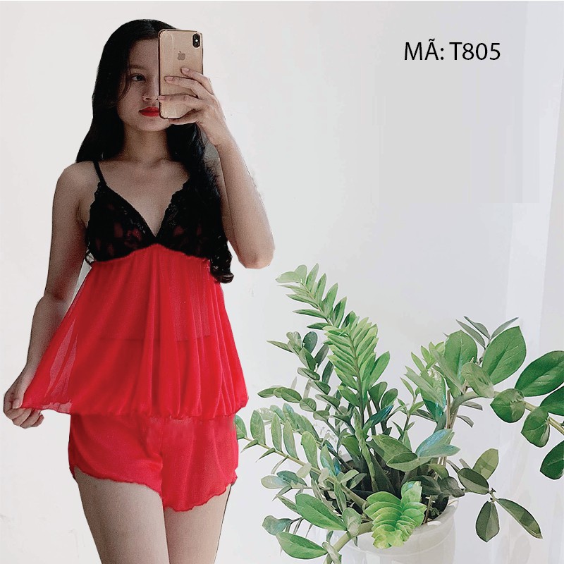 Đồ ngủ nữ lưới sexy Bigsize