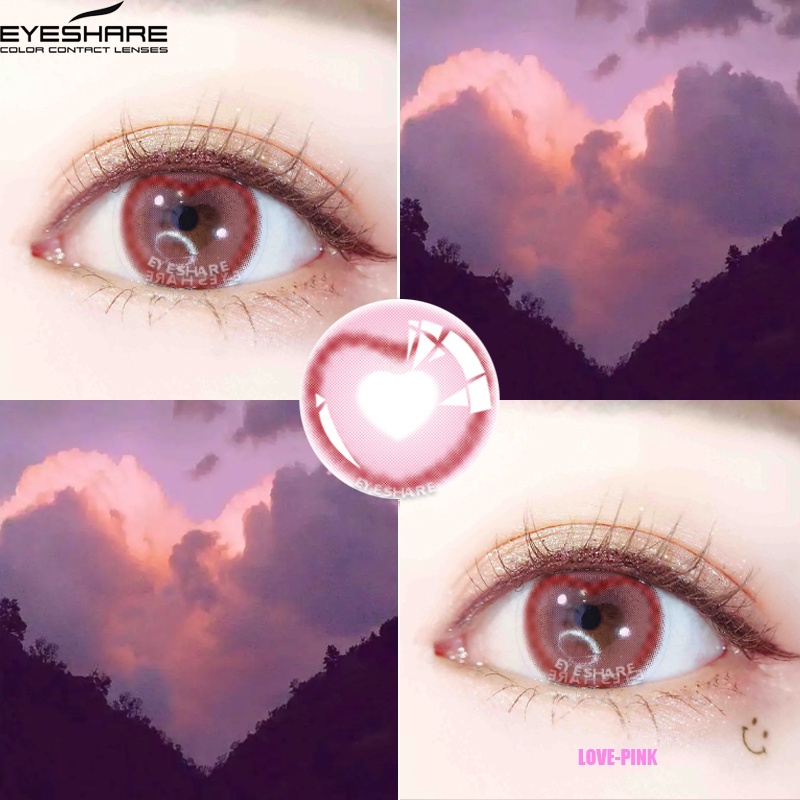 Bộ 2 Kính Áp Tròng Mắt Xanh Đính Đá Hóa Trang Nhân Vật Anime