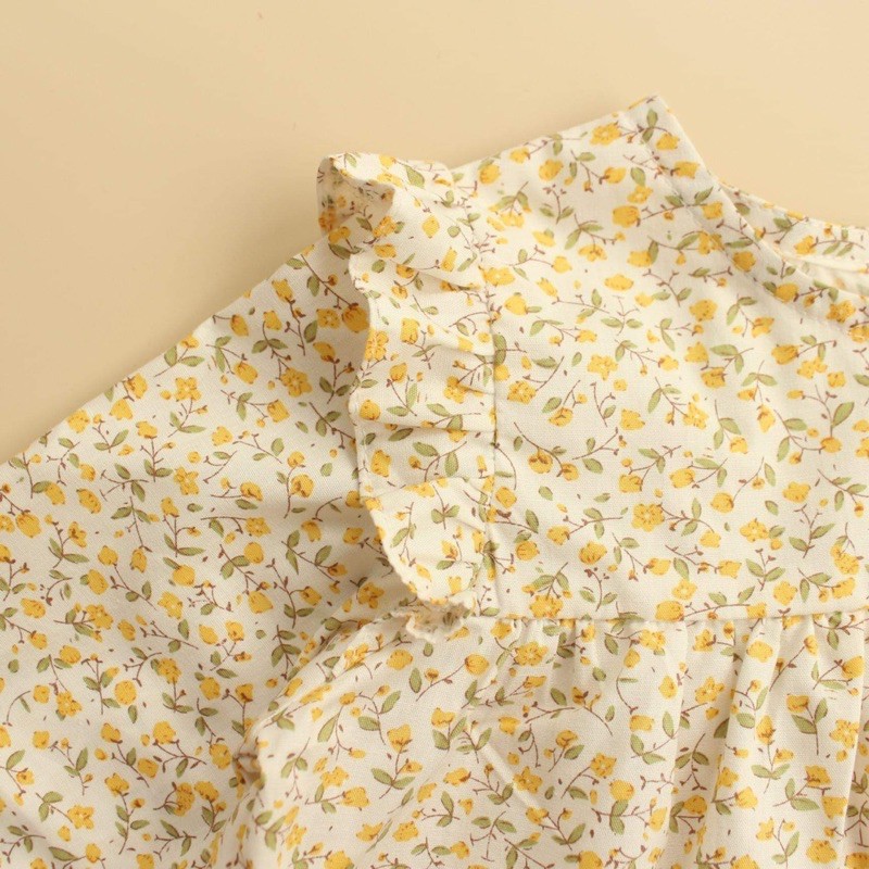 vải thô 100% cotton mềm mát nụ hoa nhí may áo kiểu,váy,đồ bộ