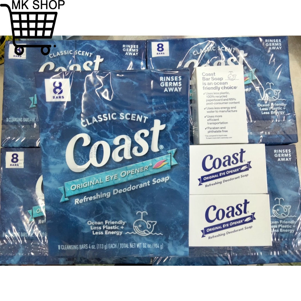 Xà phòng Coast 113g Mỹ xà bông soap bar USA sáp khử mùi nam tính thơm lâu