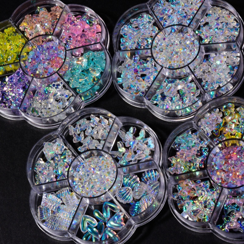 Hộp Hạt Charm 3D Tự Trang Trí Móng Tay