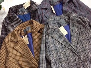 Áo dạ vest kẻ Sang Chảnh