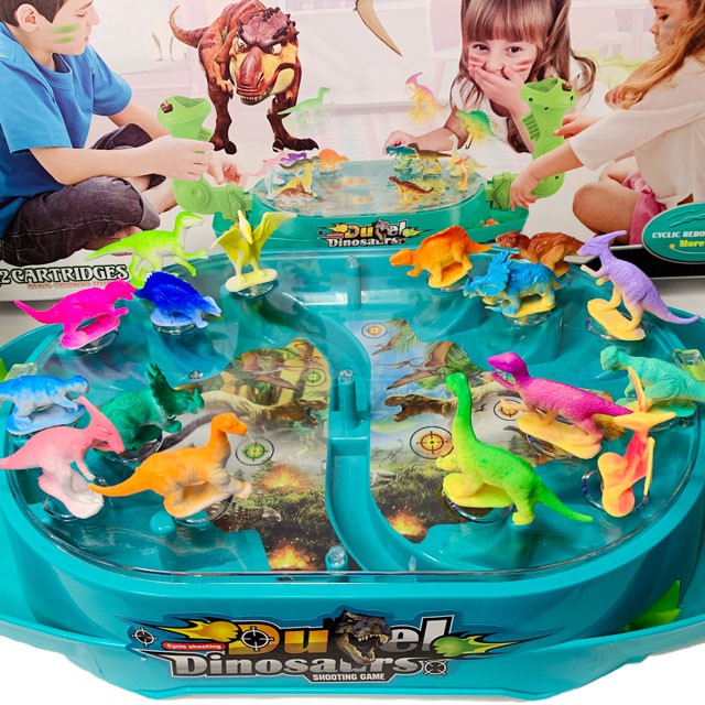 [tongkhotruongtien] Khủng long bắn bi nhựa Duel Dinosaurs Shooting Game 6023 50x18x22cm