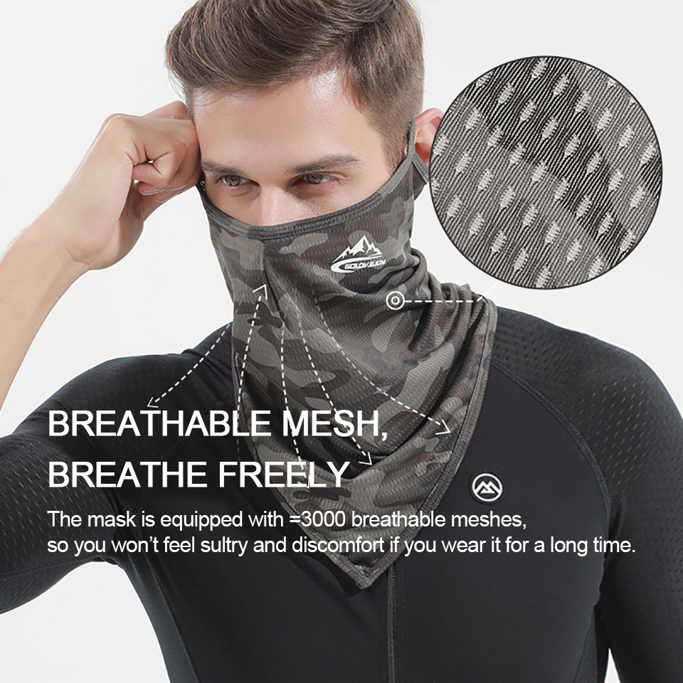 Khẩu trang thể thao mềm mại thoáng khí chống tia UV nhanh khô