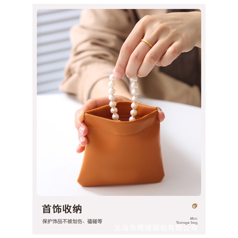 Túi Đựng Tai Nghe airpod Bằng PU Hình Son Môi mini Thời Trang