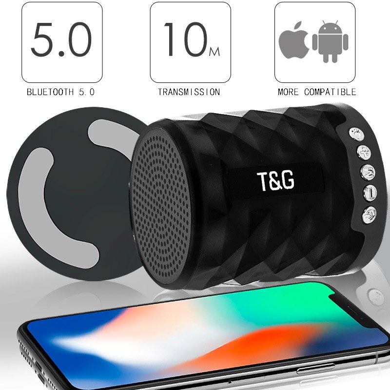 Loa Bluetooth Không Dây Tg155 Có Đèn Led Chất Lượng Cao