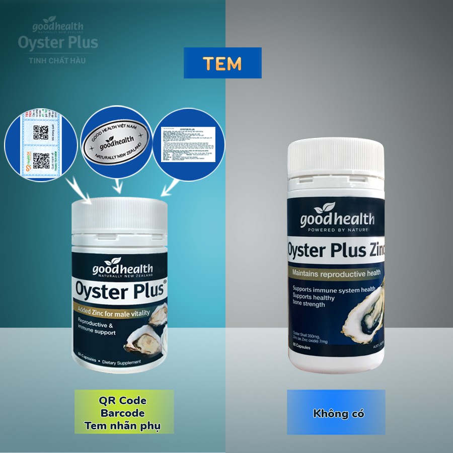 Tinh hàu Oyster Plus Goodhealth Úc - Tinh chất hàu biển Tăng cường sinh lý nam, chống xuất tinh sớm, tăng số tinh trùng