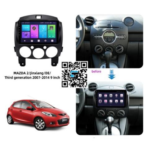 Màn Hình Android 9 inch Cho Xe MAZDA2 2007-2014 - Đầu DVD Android Kèm Mặt Dưỡng Giắc Zin Cho xe MAZDA2 - Điều Khiển Giọn