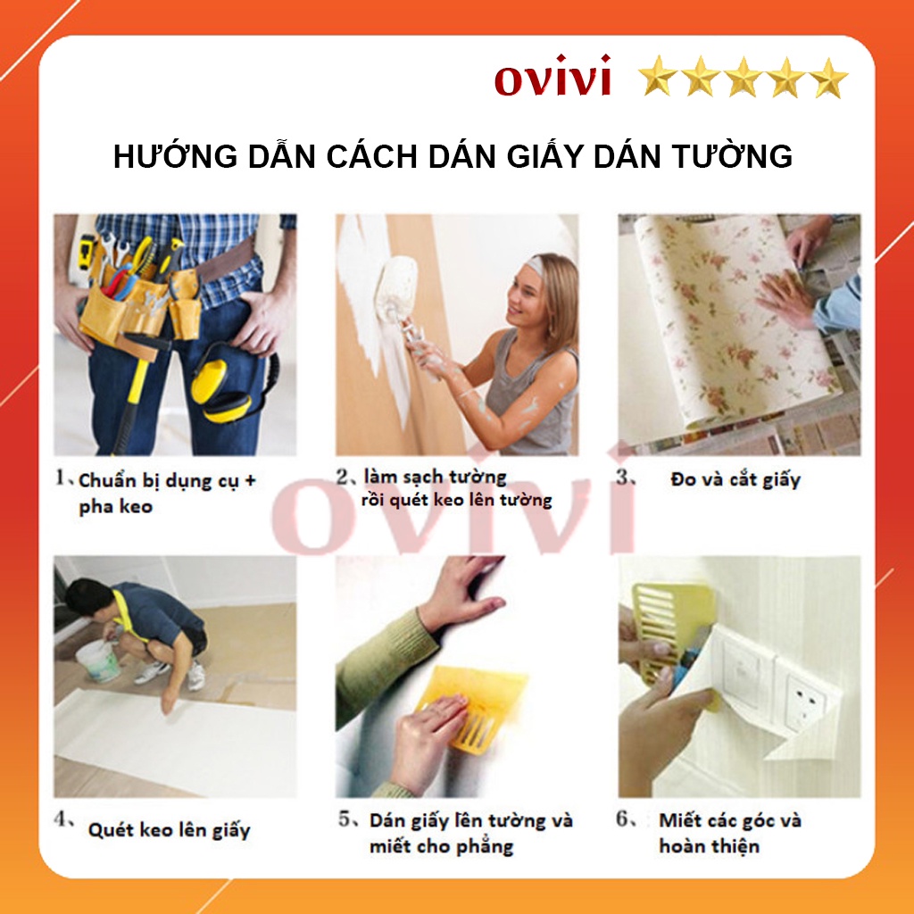 Giấy Dán Tường Trơn Phòng Ngủ Đẹp Một Màu Giá Rẻ Không Keo Nhám Dày Giả Vải Ovivi