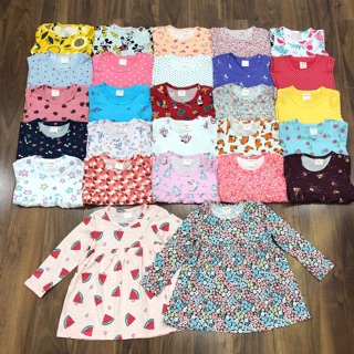 Váy cotton dài tay bé gái Gymboree