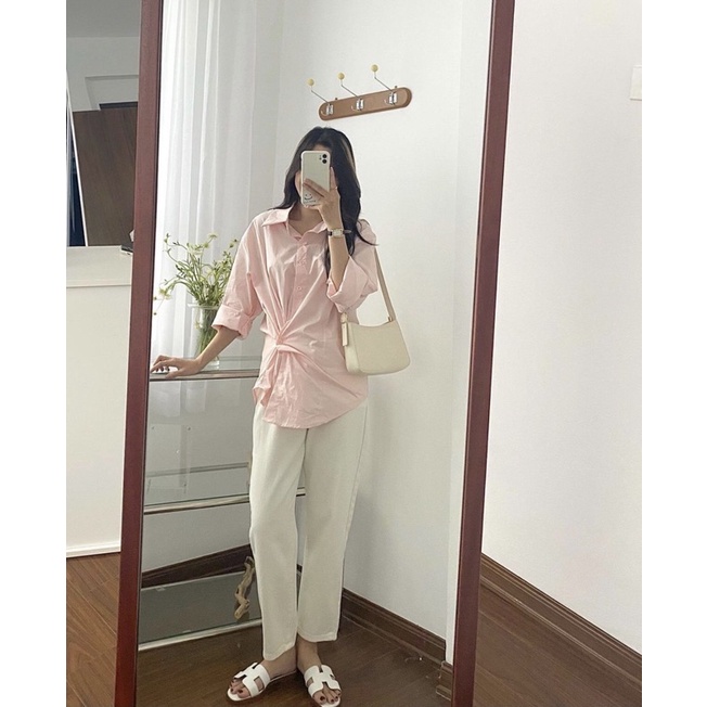 Quần jeans trắng form bé rena