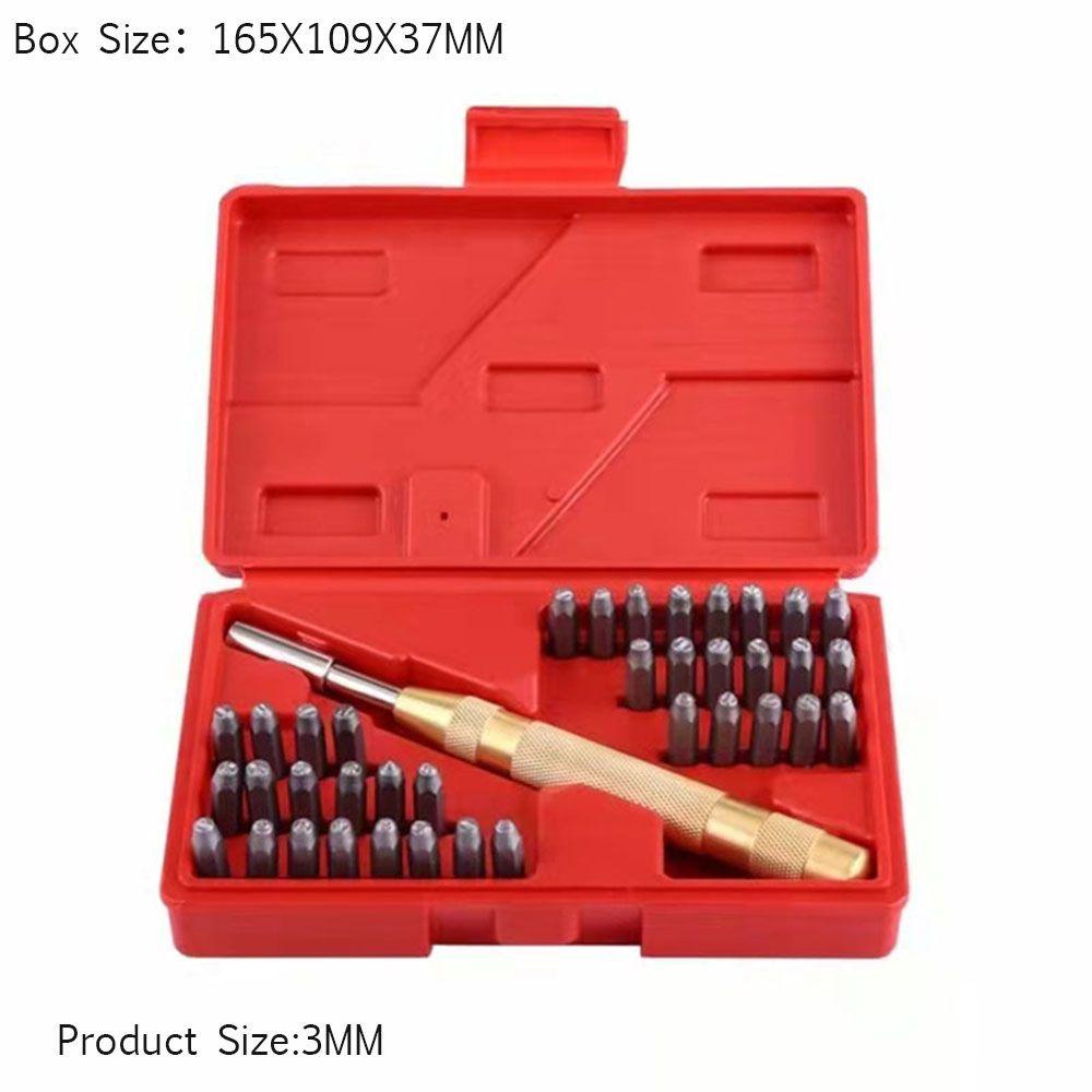 Btlimer Con Dấu Khắc Chữ Cái &amp; Số Bằng Da Đánh Dấu