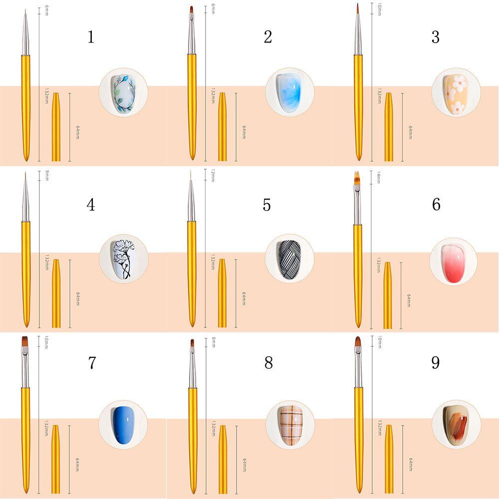 Cọ Vẽ Trang Trí Móng Tay Nghệ Thuật Chuyên Dụng