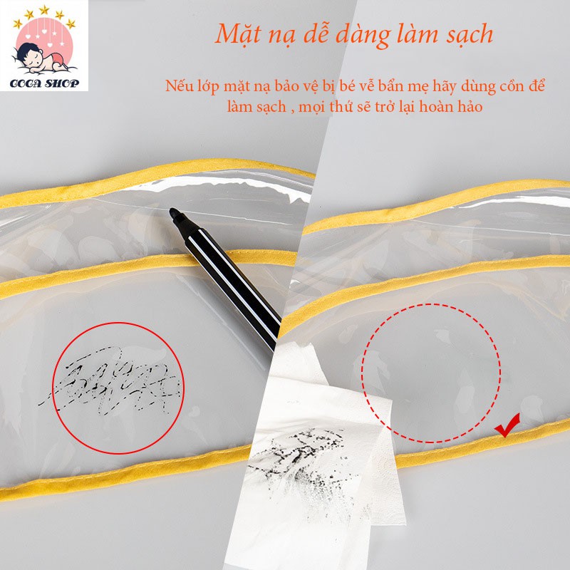 Mũ Bóng Chày Lưới Thoáng Chống Giọt Bắn Cho Bé, Mũ Chắn Bụi Cho Bé Trai Bé Gái Loại 1
