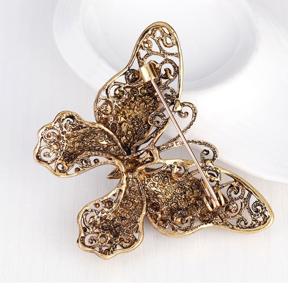 Trâm cài kim loại hình côn trùng đính đá dành cho mẹ và bé