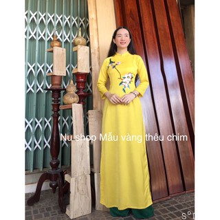 Áo dài lụa tây thi thêu ❤️❤️❤️