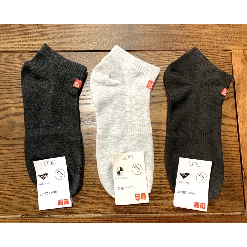Tất Nam cổ ngắn uniqlo vớ VNXK 95% cotton bamboo 5%  spandex chống hôi chân