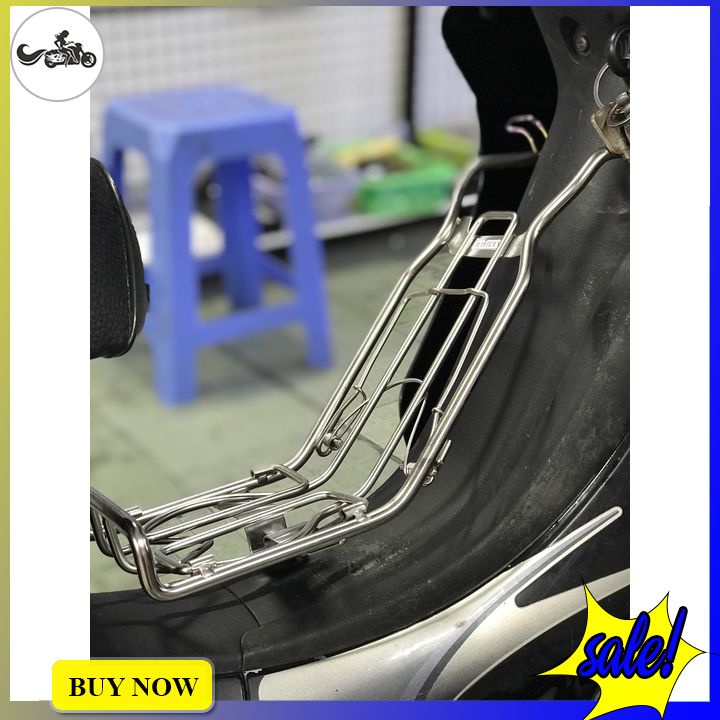 Baga giữa xe Jupiter v từ inox 10li dày dặn cứng cáp gắn như zin màu inox