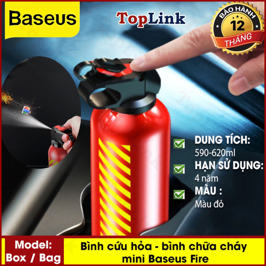 Bình Cứu Hỏa - Bình Chữa Cháy Mini Baseus Dùng Cho Ô Tô, Hộ Gia Đình, Công Ty, Khách Sạn - TopLink