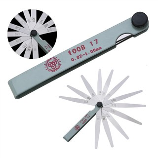 THƯỚC ĐO KHE HỞ 17 LÁ TỪ SIÊU MỎNG 0.02MM ĐẾN DÀY 1MM THÉP LÒ XO