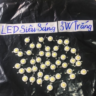 10 Bóng Đèn Led 3W Màu Trắng Siêu Sáng