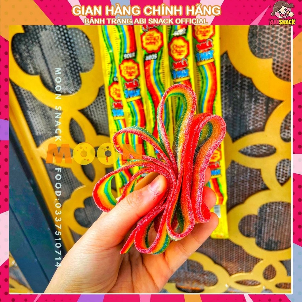 Kẹo dẻo Chupa Chups Cầu Vồng Sour Belt DÀI TẬN 1 MÉT chua chua ngọt ngọt