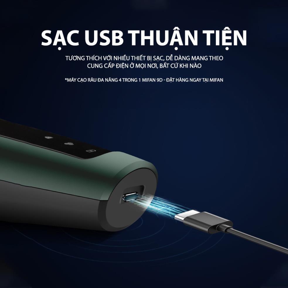 Máy cạo râu nam Shaver 9D 4in1 kiêm tỉa lông mũi cao cấp, 3 lưỡi dao kép,  công nghệ chống nước IPX7 bảo hành 12 tháng