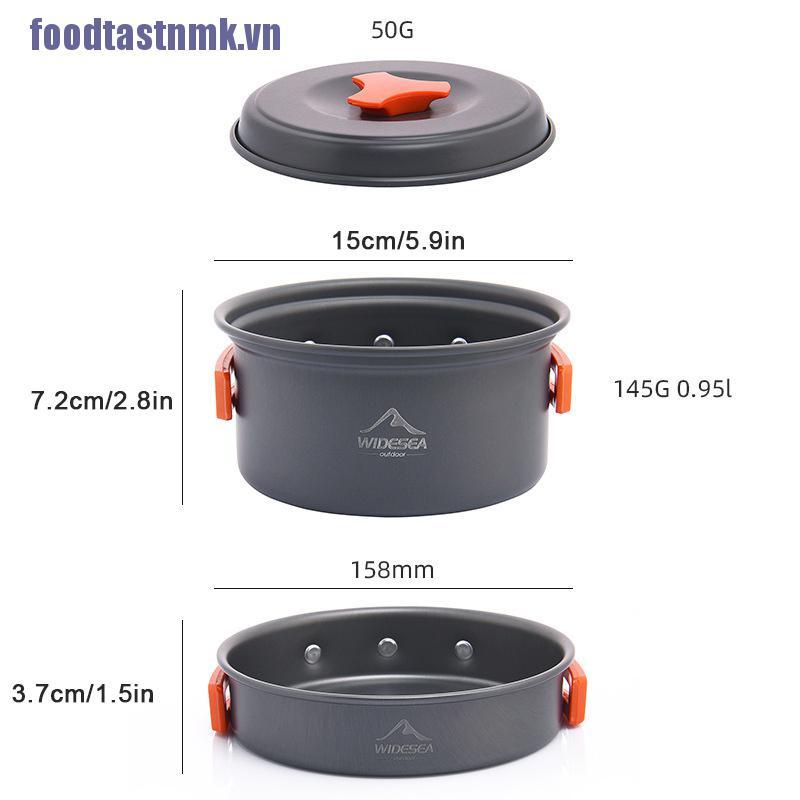 【ftnmk】Camping Tableware Outdoor Cookware Set Pots Tourist Equipment Utensils Hiking