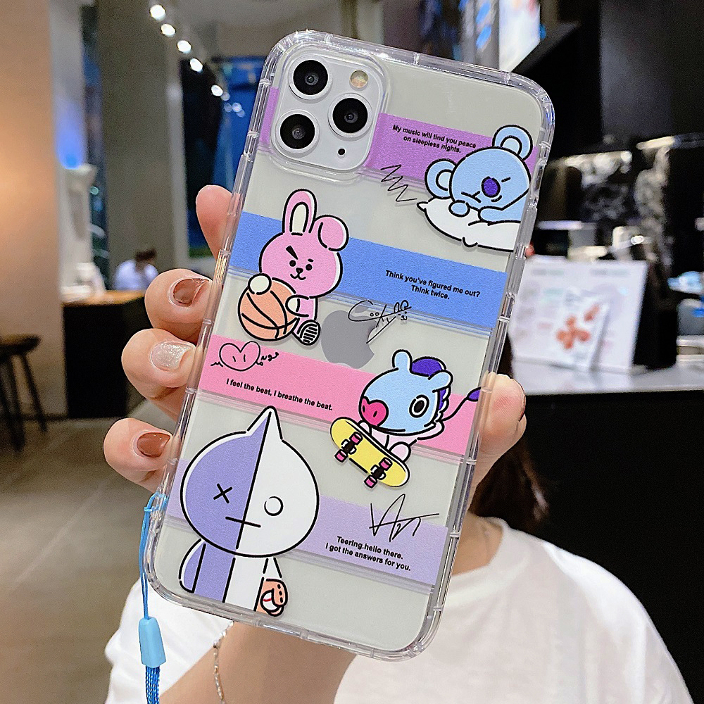 Ốp bt21 iphone 11 11pro XR XS Max i7/8 6s plus SE 2020 Ốp trong bts