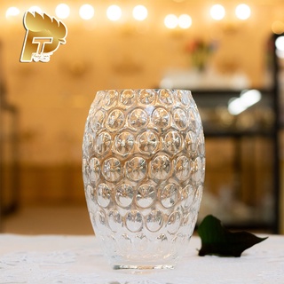 Bình hoa pha lê màu trắng dành cho người mệnh kim cao 20,5 cm