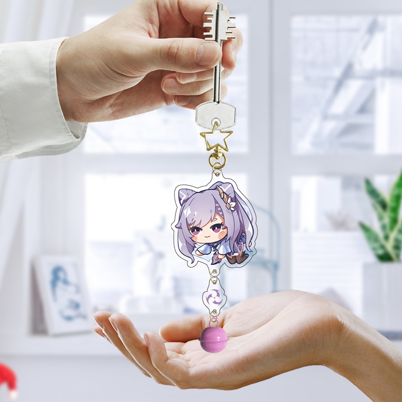 Móc Khóa Nhựa Acrylic Hình Nhân Vật Game Novel Genshin