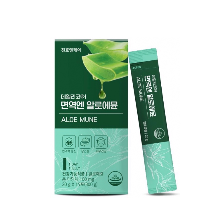 Thạch Nha Đam Dưỡng Nhan Chunho Ncare Cho Cả Nam Và Nữ – Hộp 15 Thanh | Xù Korea