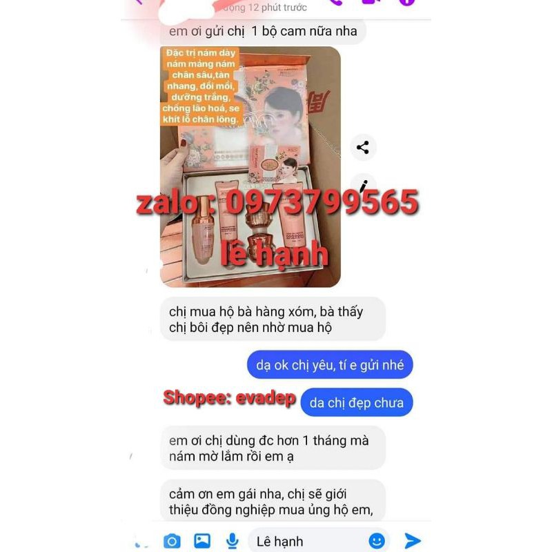 Hoàng Cung Cam Chính Hãng Danxuenilan 5in1 - Bộ Chăm Sóc Da Nám