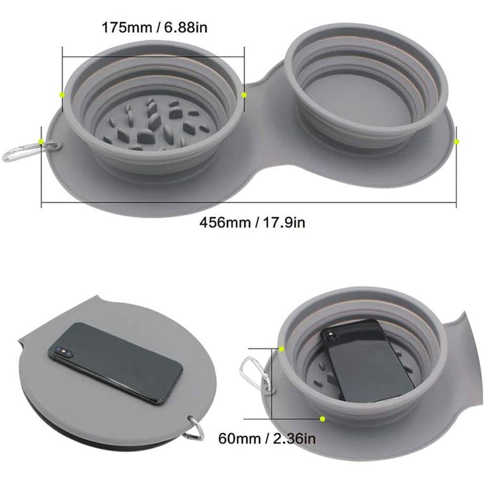 Bát Ăn Cho Thú Cưng Bằng Silicone Không Độc Hại Chống Tràn Có Thể Gấp Gọn Tiện Dụng