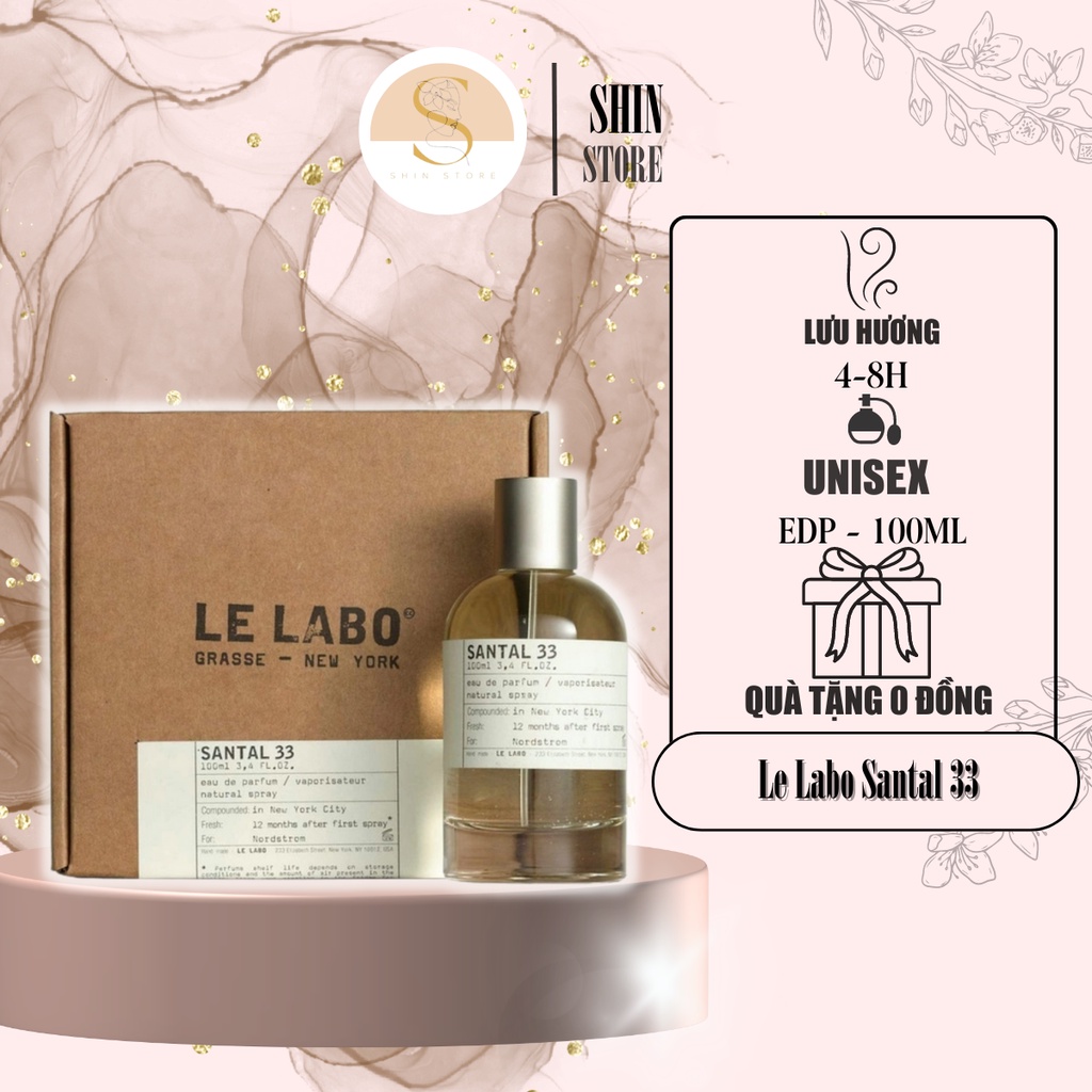 Nước Hoa Nam Nữ Le Labo Santal 33 -  Dầu Thơm nam nữ unisex dung tích 100ml hương thơm quyến rũ lưu hương lâu