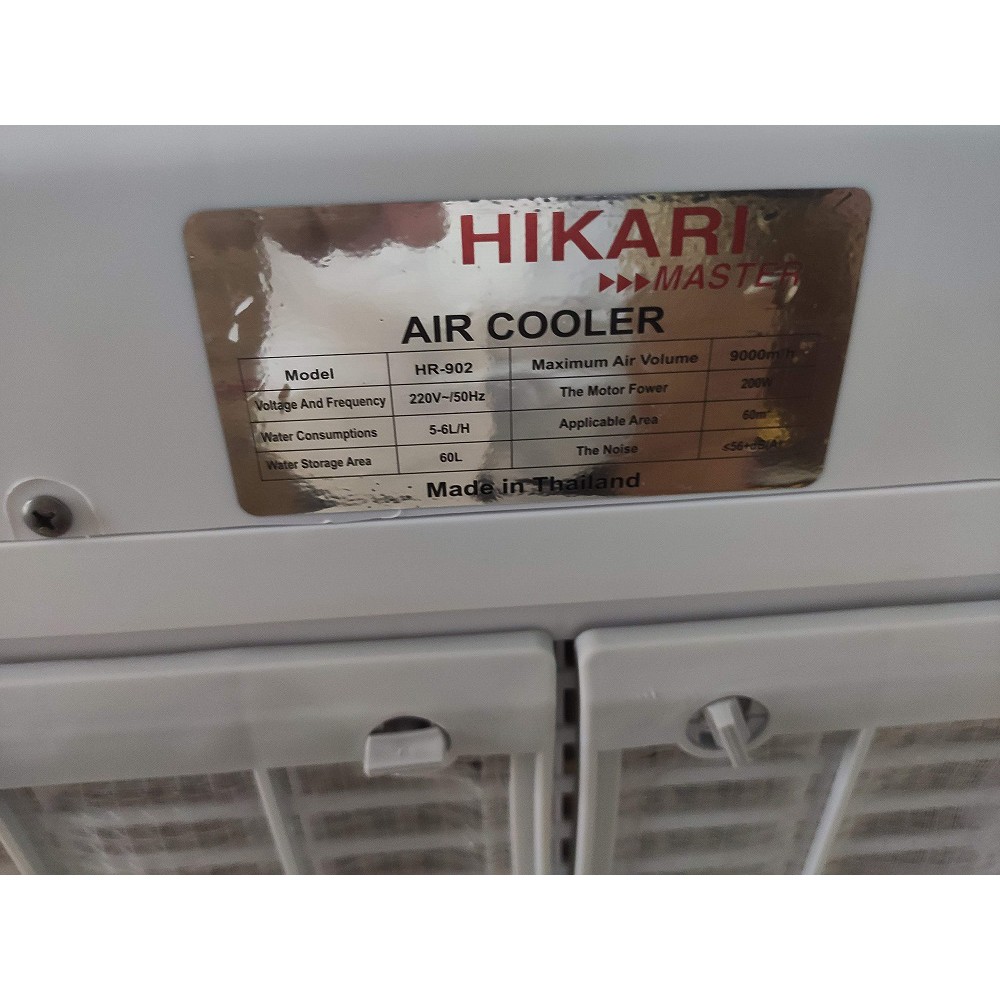 Quạt điều hòa hơi nước HIKARI XS-808, Dung tích 60L, 200w,made in thailand, dây đồng chịu nhiệt. tặng 2 hộp đá khô.