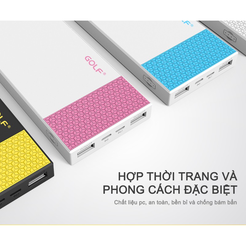 Sạc dự phòng Golf Hive 10 - 10.000mAh/3.7v pin LithiumPolymer - đầu vào Lightning, Micro | BigBuy360 - bigbuy360.vn