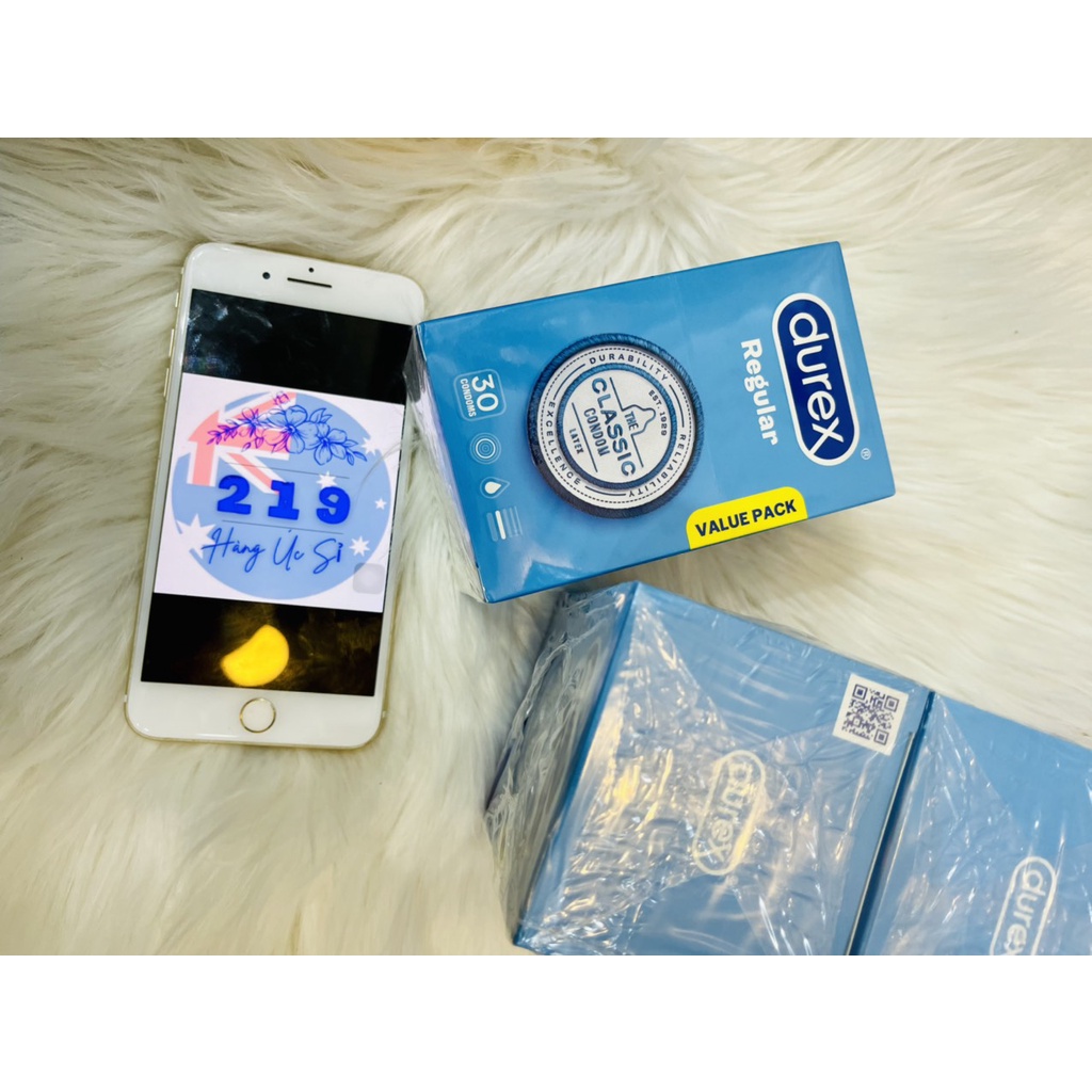 Bao Cao Su Durex Regular size 56mm hộp 30 bao
