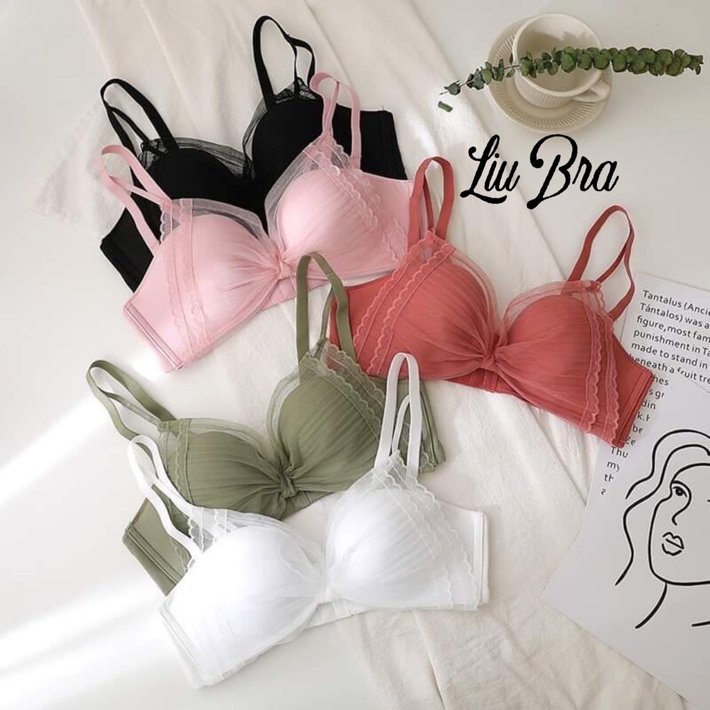 Bộ đồ lót ren sexy cao cấp CharmAiry nâng ngực, không gọng Nơ Đại Dễ Thương | BigBuy360 - bigbuy360.vn