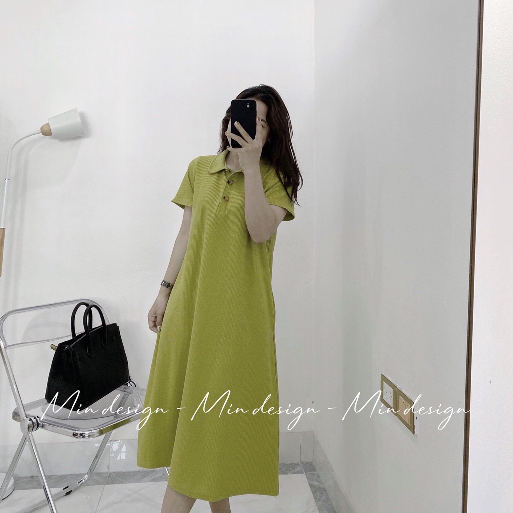 Đầm thun suông dáng dài, chất liệu phông xốp dày dặn siêu đẹp M16 - Min Design