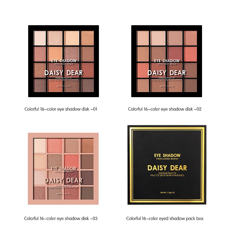 (Hàng Mới Về) Bảng Phấn Mắt 16 Màu Chống Nước Lâu Trôi Tiện Dụng | BigBuy360 - bigbuy360.vn