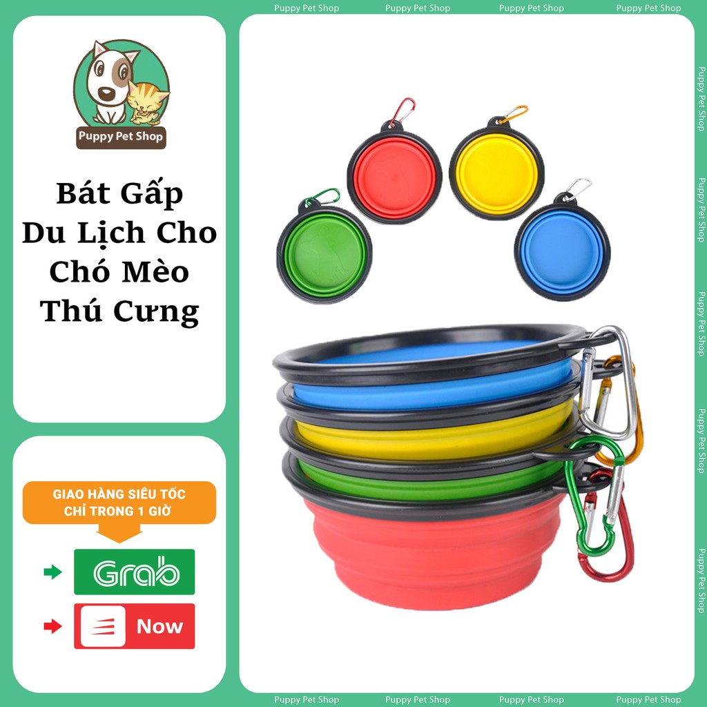 Bát Gấp Du Lịch Tiện Lợi Cho Thú Cưng