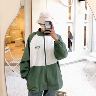 Áo khoác dù 7Zia - Matcha/Trắng