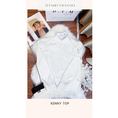 Kenny Top - Sơ mi trắng cổ sen DTM