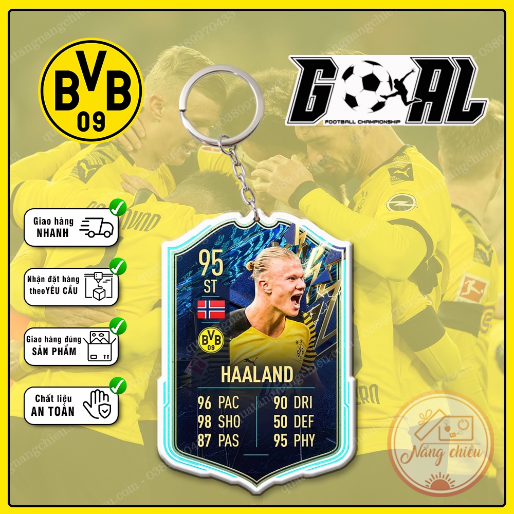 Móc Khóa Haaland TOTS ☘️MÓC KHÓA THẺ CẦU THỦ☘️