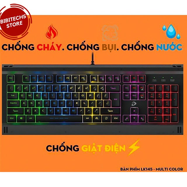 Bàn phím gaming Dareu LK145 ⚡ Freeship ⚡ led 7 màu, 5 chế độ sáng - BiBiTechs | BigBuy360 - bigbuy360.vn