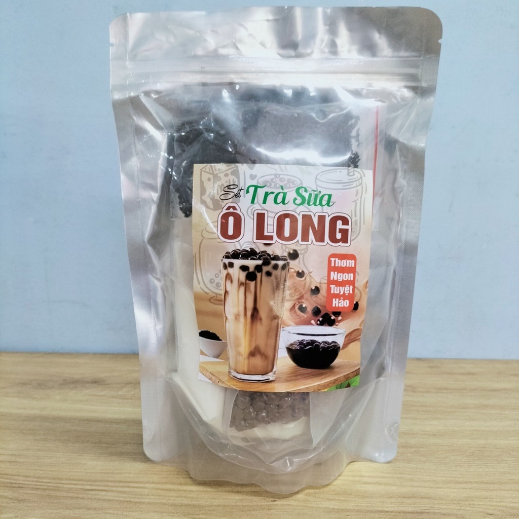 Set Nguyên Liệu Nấu Trà Sữa Trân Châu Ô Long Siêu Ngon 450gr ( Nấu 7-8 Ly)