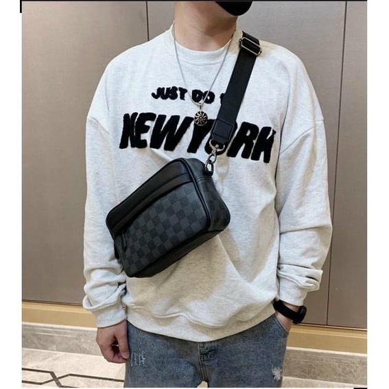 Túi Đeo Chéo Unisex Sọc Caro Hot Trend