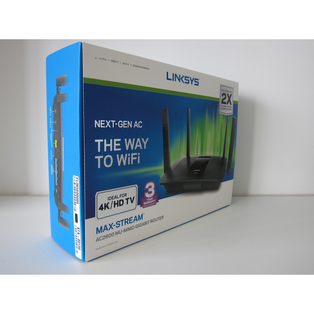 Router Wifi Chuẩn AC Tốc Độ 2600Mbps Linksys EA8100-AH